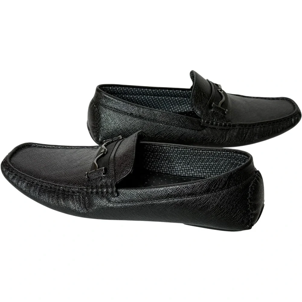 Robert‎ David Textured Black Slip On Cushioned Loafers Mens 15M